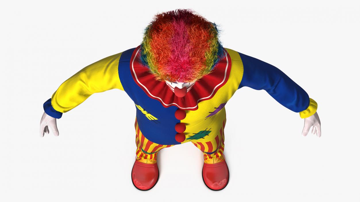 Adult Clown Suit Rigged Fur 3D