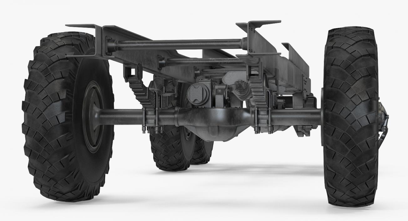 3D Military Truck URAL 4320 Rigged