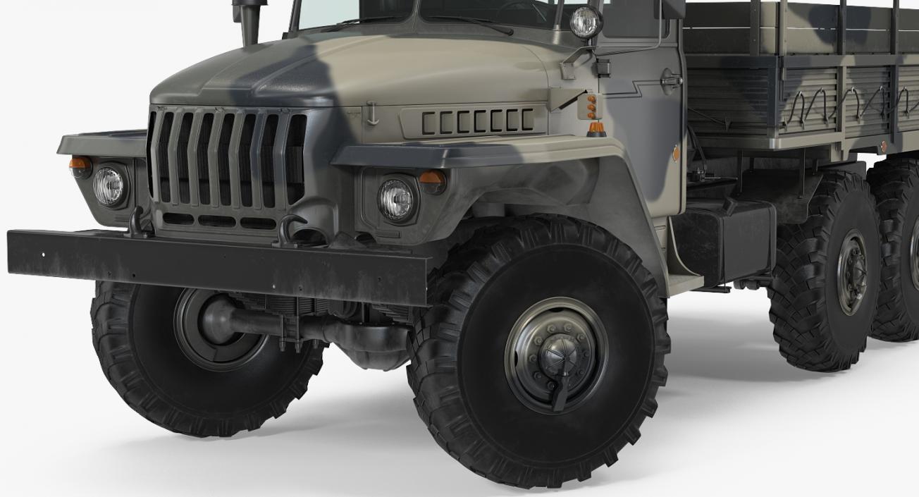3D Military Truck URAL 4320 Rigged