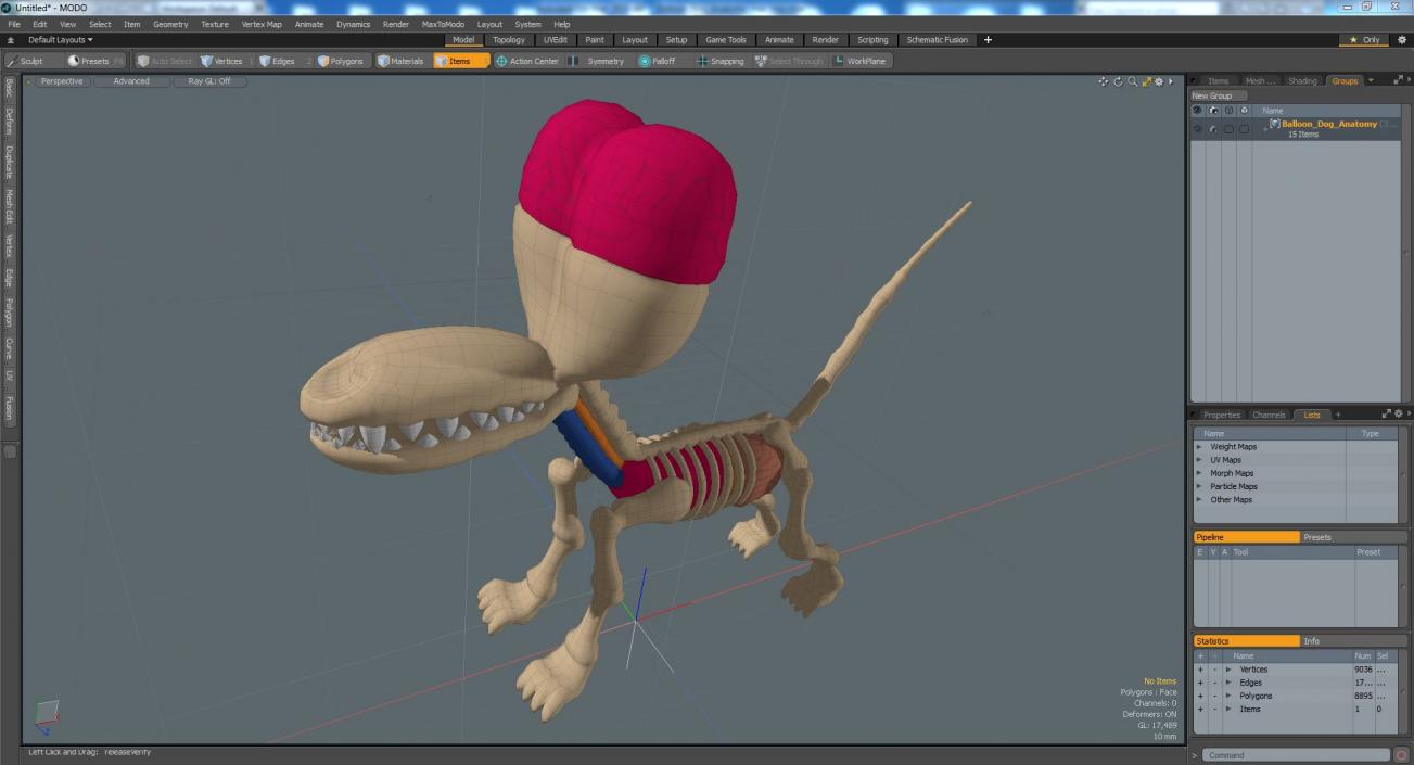 Balloon Dog Anatomy 3D model
