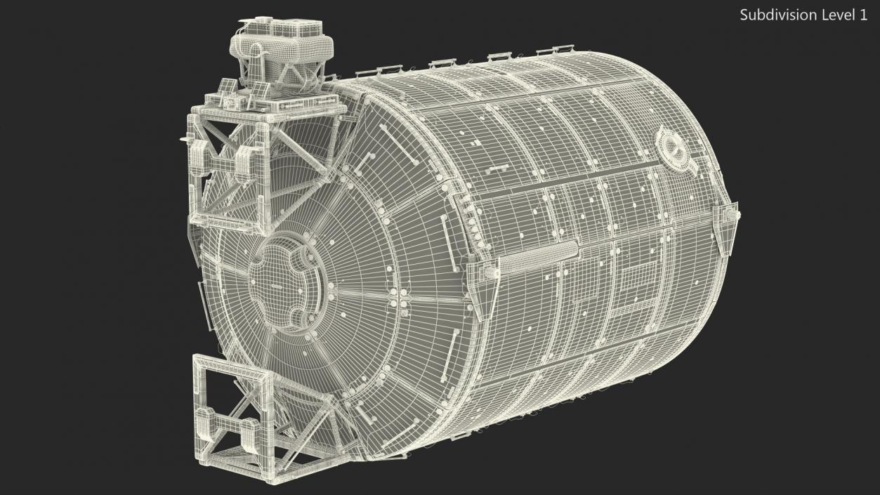 3D ISS Module Columbus Science Laboratory model