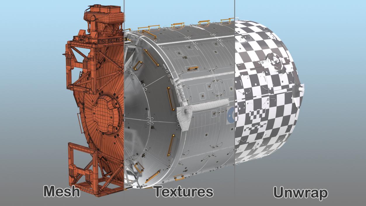 3D ISS Module Columbus Science Laboratory model