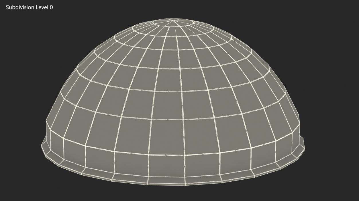 Glass Covered Steel Dome 3D model