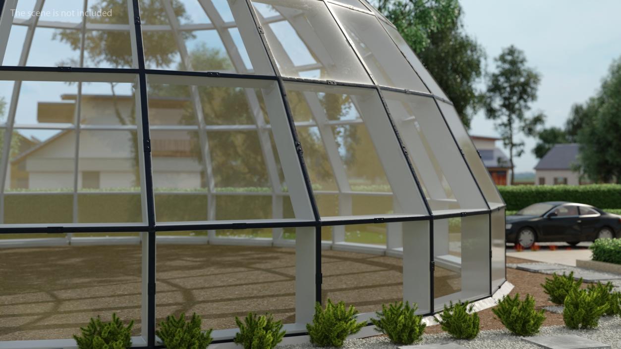 Glass Covered Steel Dome 3D model