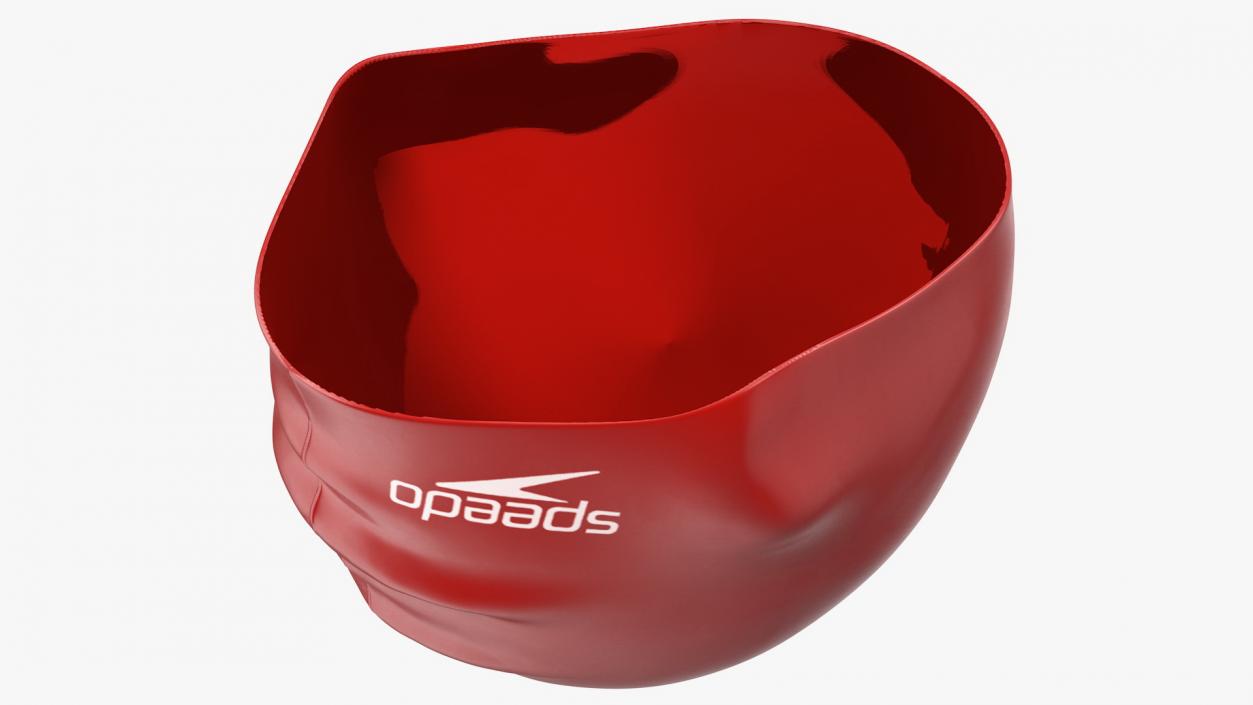 Speedo Red Silicone Swimming Cap 3D