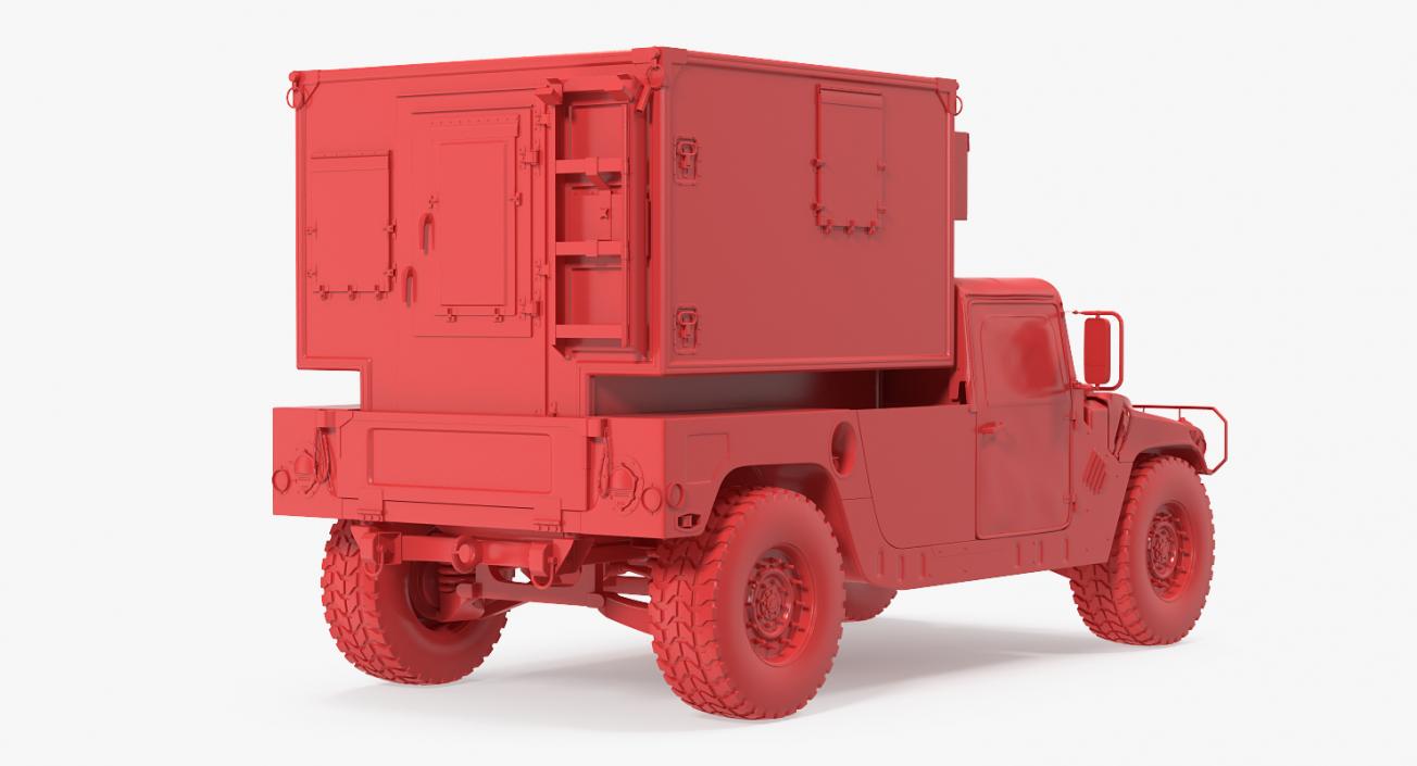 3D Shelter HMMWV m1037 Rigged Camo