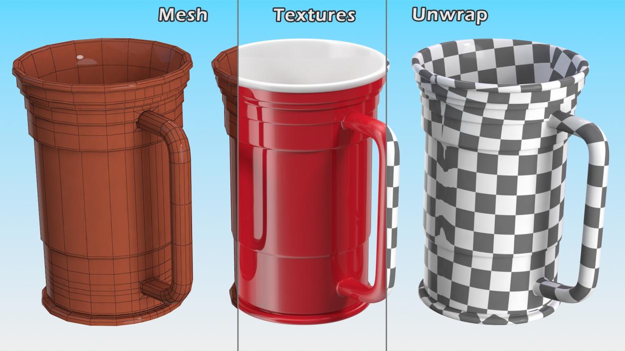 3D model Reusable Plastic Beer Mug