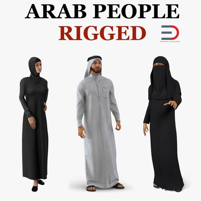 3D Arab People Collection 2 Rigged