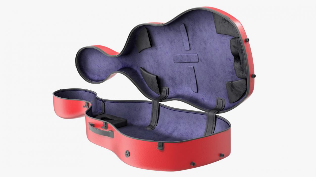 3D model Cello Red Shell Case