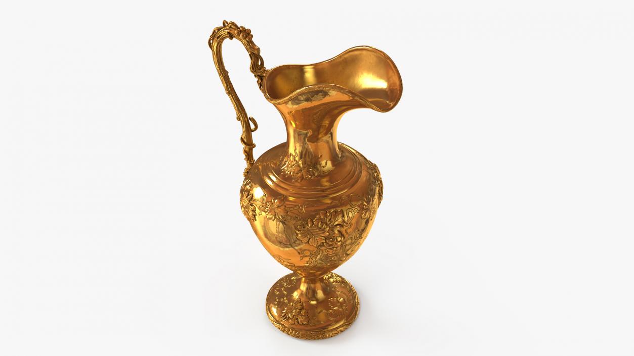 Antique Gold Ewer 3D