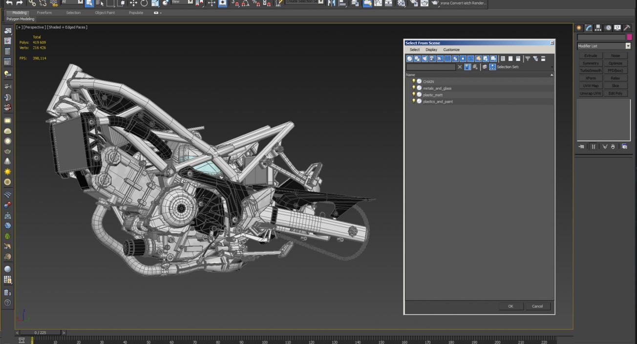 Sport Bike Engine 3D