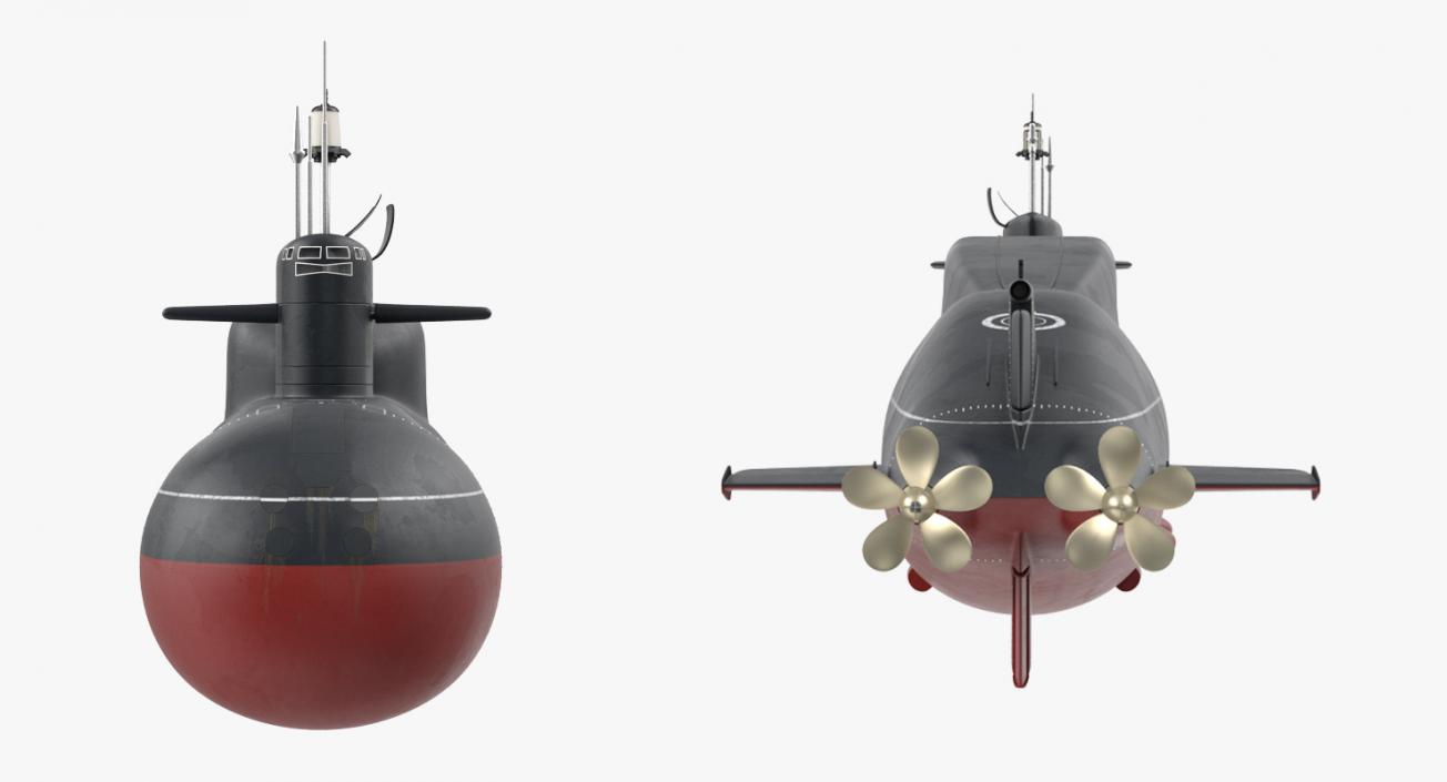 3D model Russian Nuclear Strategic Submarine Delta IV Class