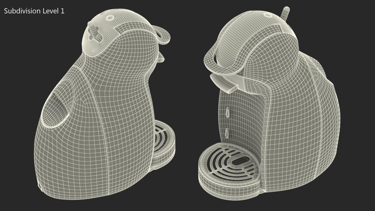 3D Capsule Coffee Machine Dolce Gusto Rigged