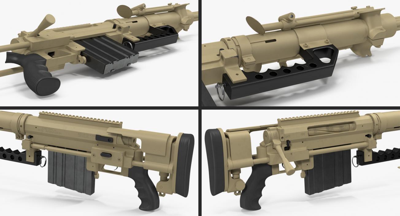 3D Long Range Rifle CheyTac M200 Desert