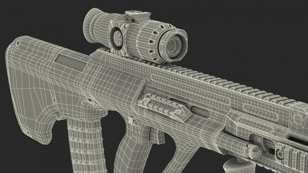 3D Bullpup Steyr AUG with Thermal Scope Trijicon M300W