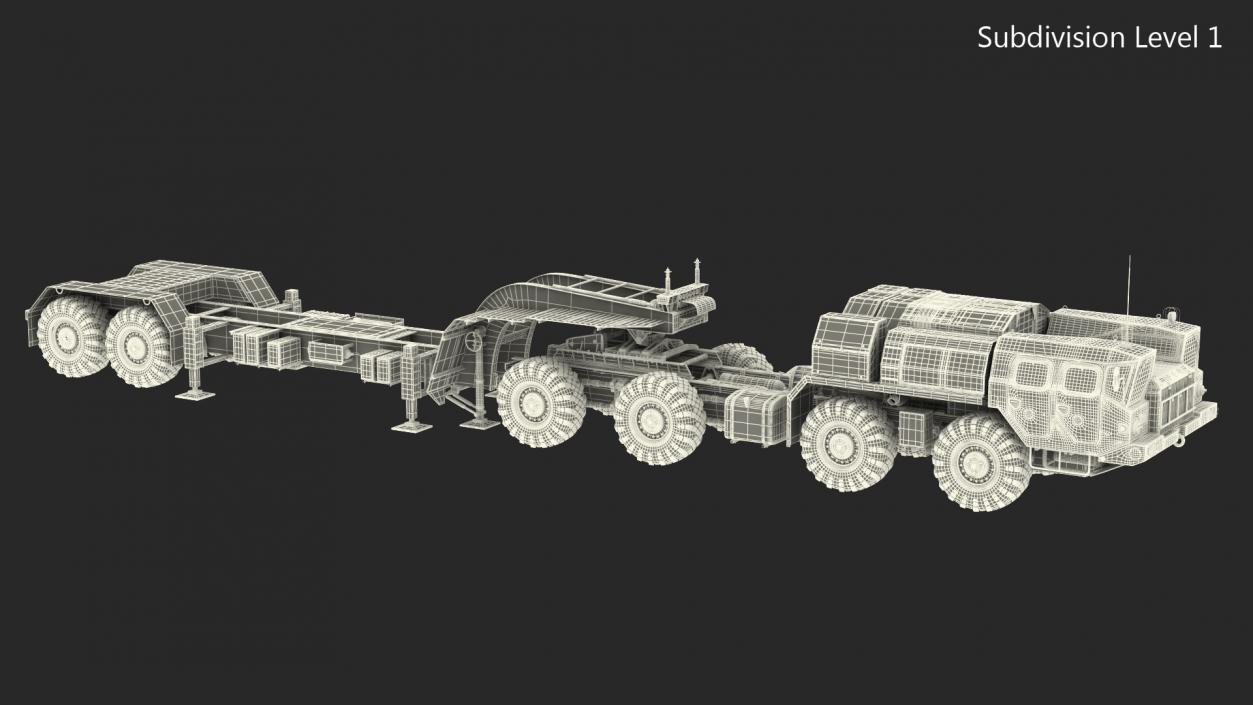 3D MAZ 74106 with Trailer Camouflage model