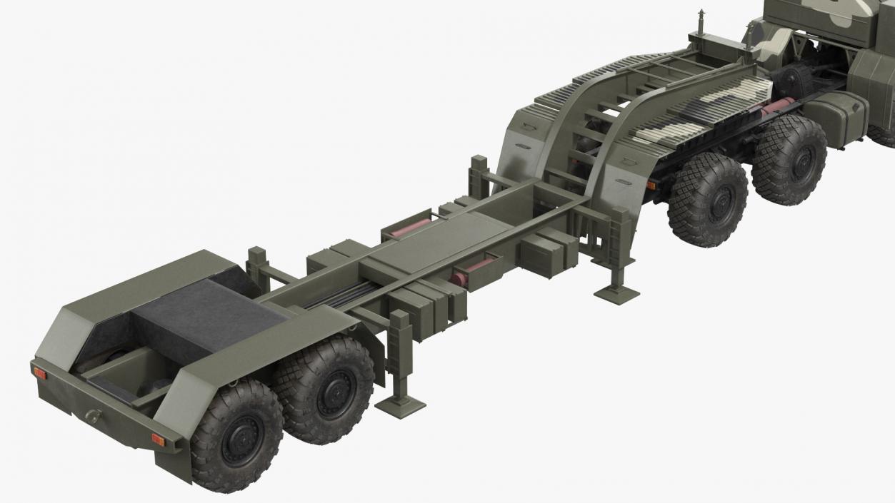 3D MAZ 74106 with Trailer Camouflage model