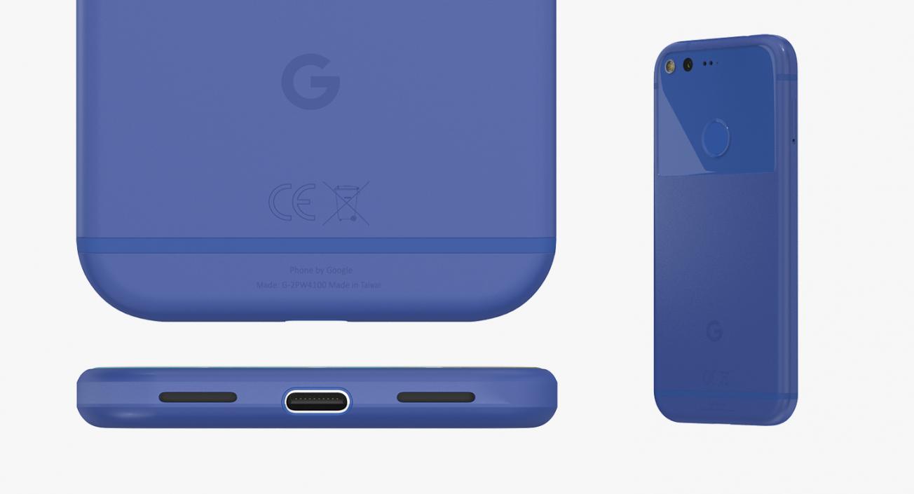 3D model Google Pixel Phone Really Blue