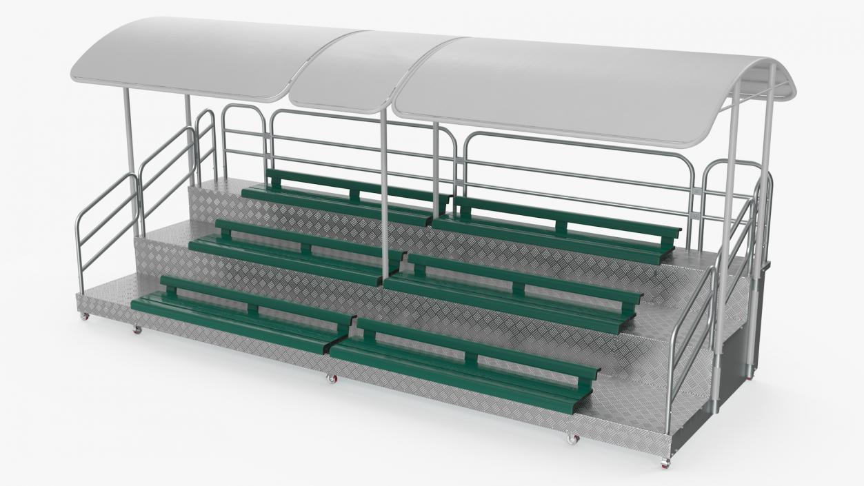 3D Outdoor Movable Grandstand with Canopy Roof model