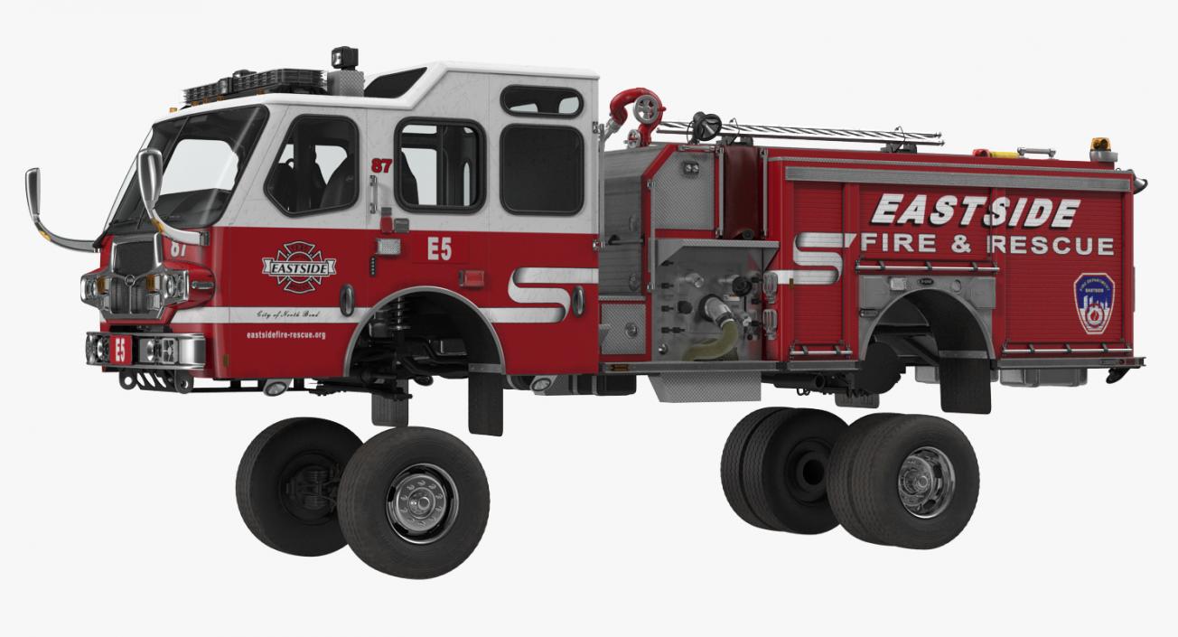 3D Rigged Fire Trucks Collection 3