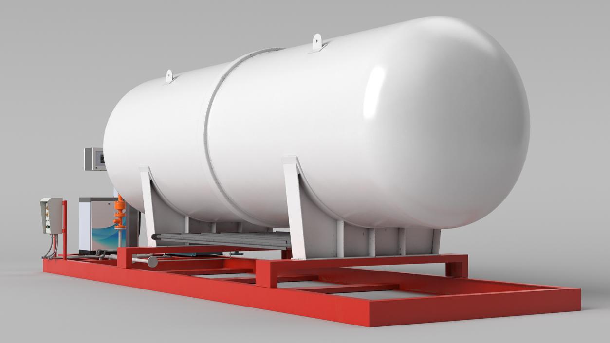 3D LNG Mobile Refueling Station model