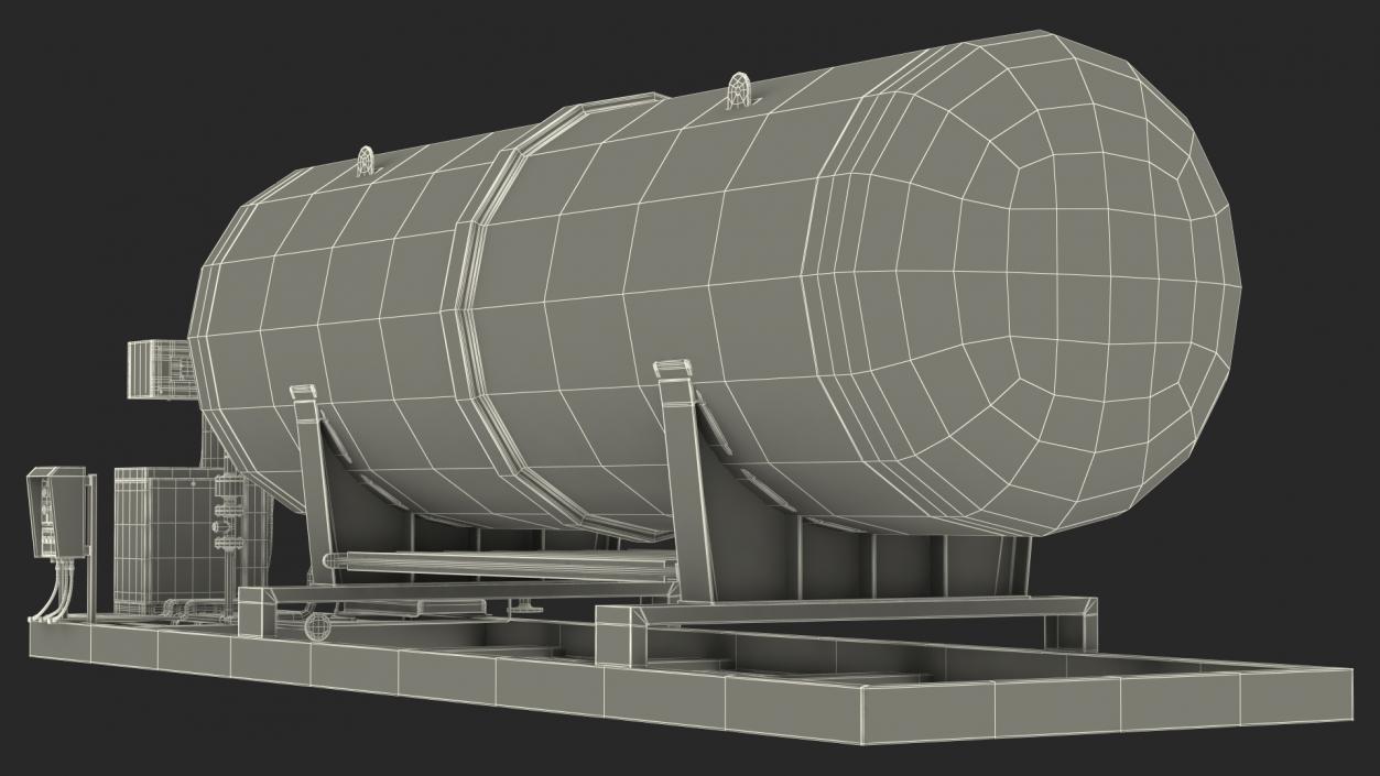 3D LNG Mobile Refueling Station model