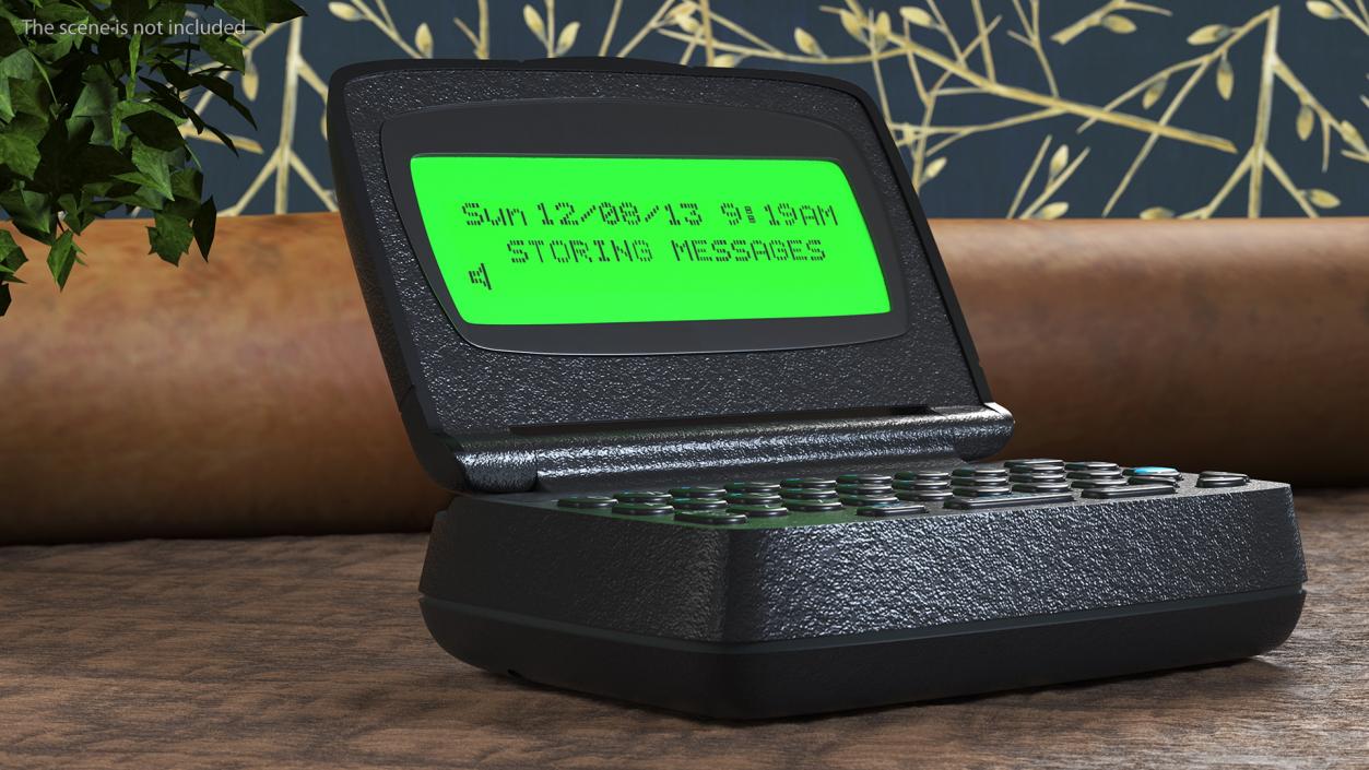3D Two-Way Pager with Screen On model
