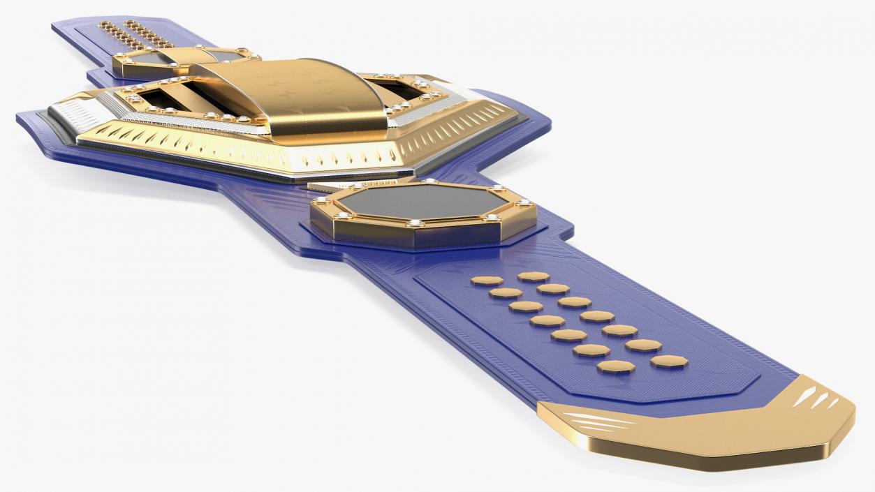 Gold Champion Belt Lies on Floor 3D