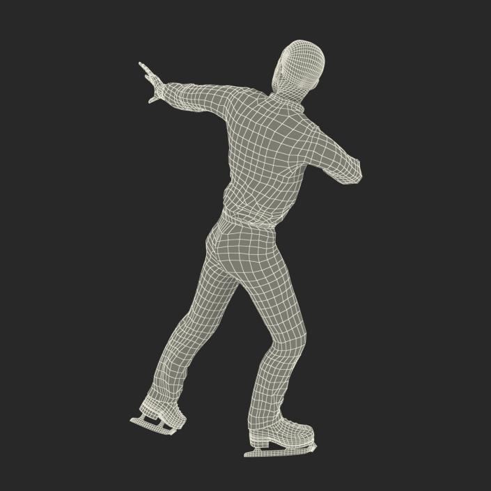3D model Male Figure Skater Pose 2