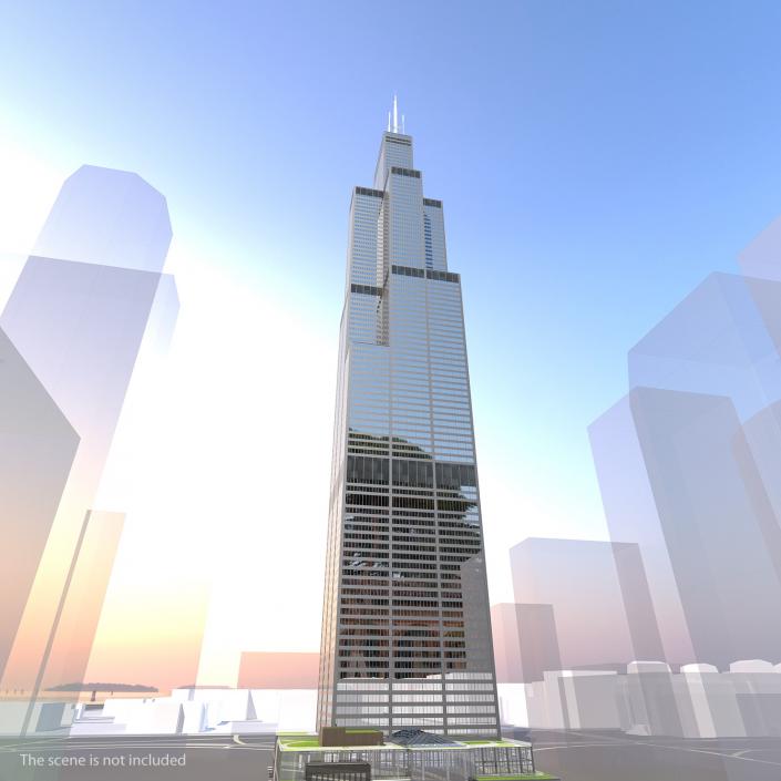 3D model Willis Tower Skyscraper Center