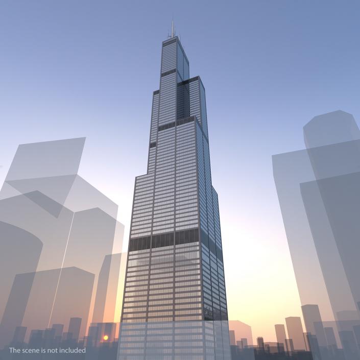 3D model Willis Tower Skyscraper Center