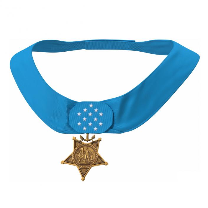 US Navy Medal of Honor Worn 3D