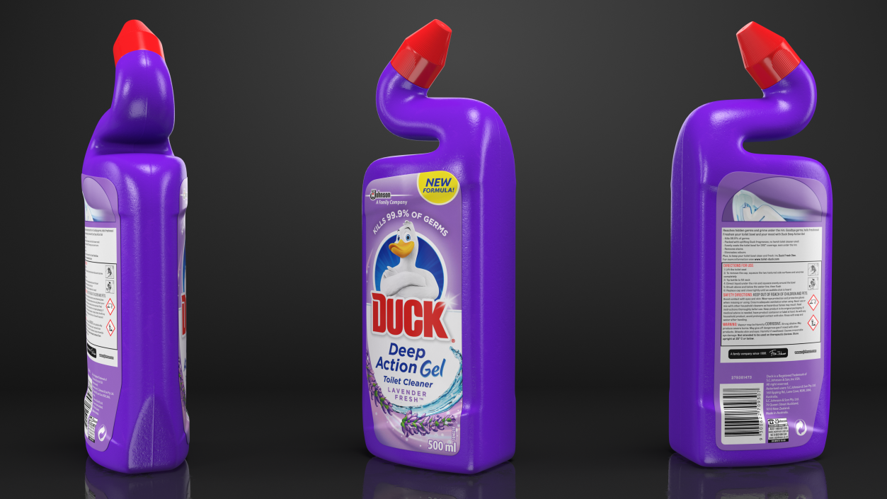 3D model Toilet Duck Toilet Cleaner Gel Lavender Fresh