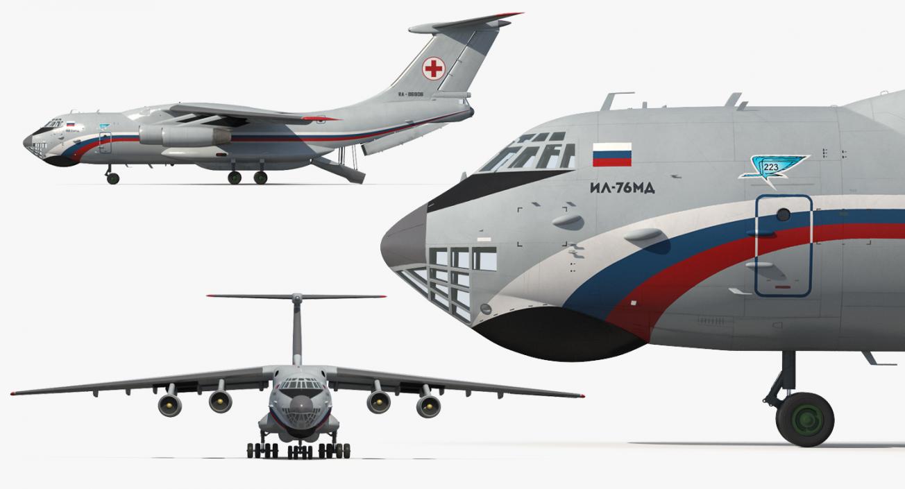 3D Ilyushin Il-76TD S Civilian Mobile Hospital model