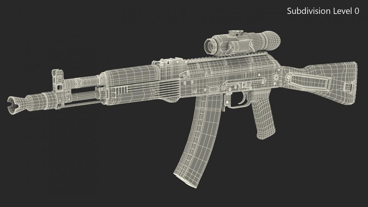 AK104 with Thermal Scope Trijicon IR Patrol M300W 3D model