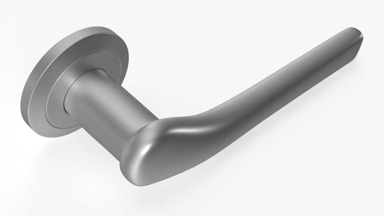 3D model Curved Door Handles Steel