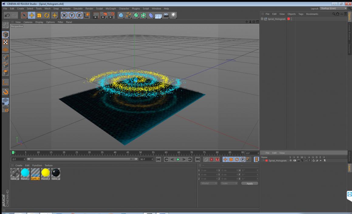 3D model Spiral Hologram