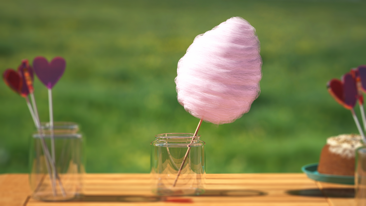 Pink Cotton Candy 3D