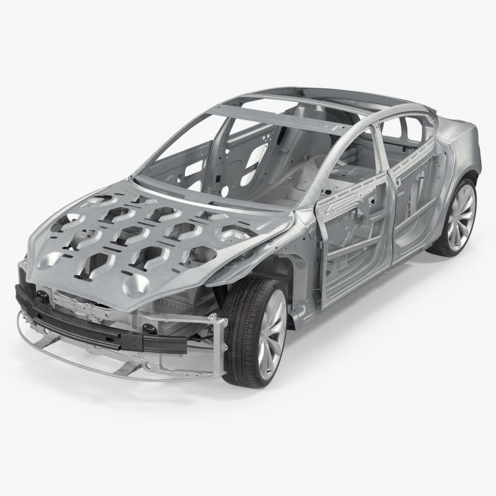 3D Tesla Model S Frame and Chassis