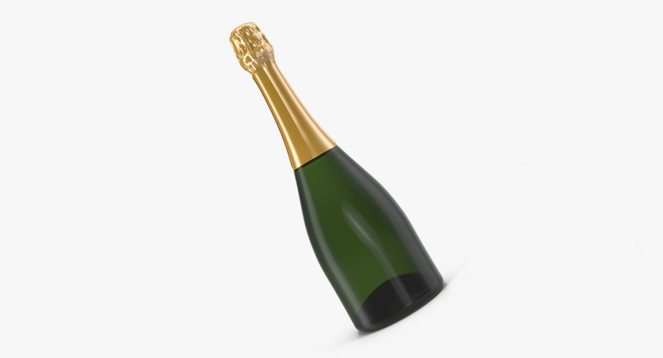 3D Closed Champagne Bottle model