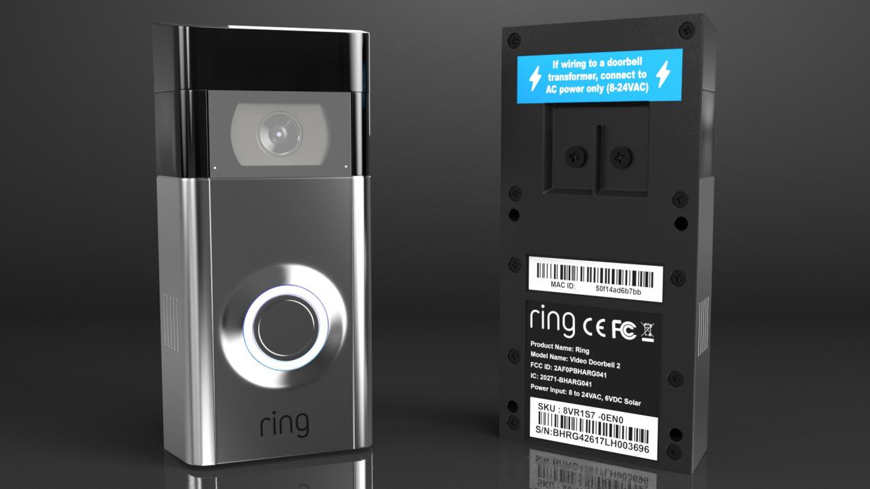 3D Ring Video Doorbell 2