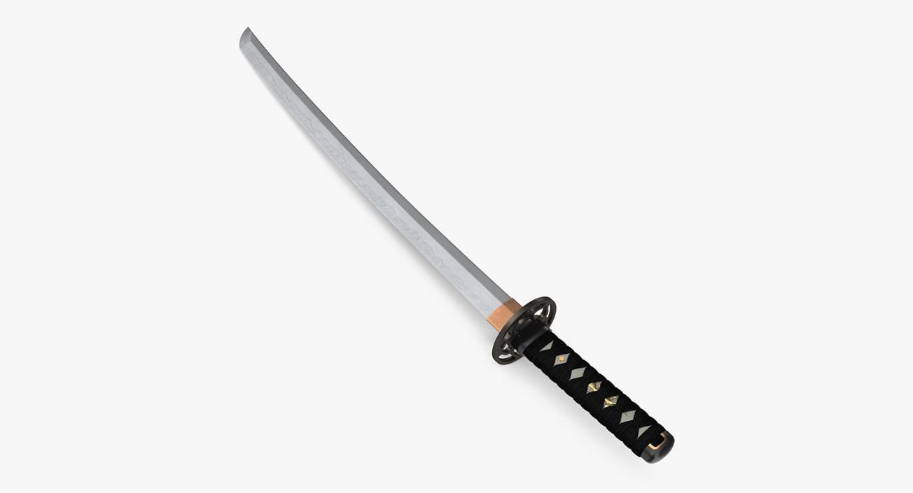 3D model Japanese Short Sword Wakizashi