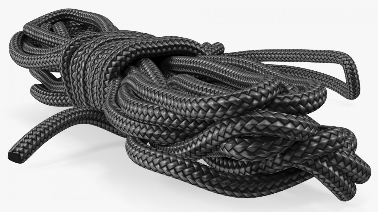 Dynamic Climbing Rope Black 3D