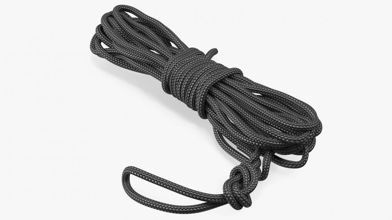 Dynamic Climbing Rope Black 3D