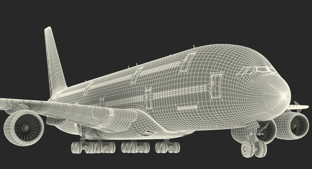 3D Airbus A380-1000 Generic Rigged