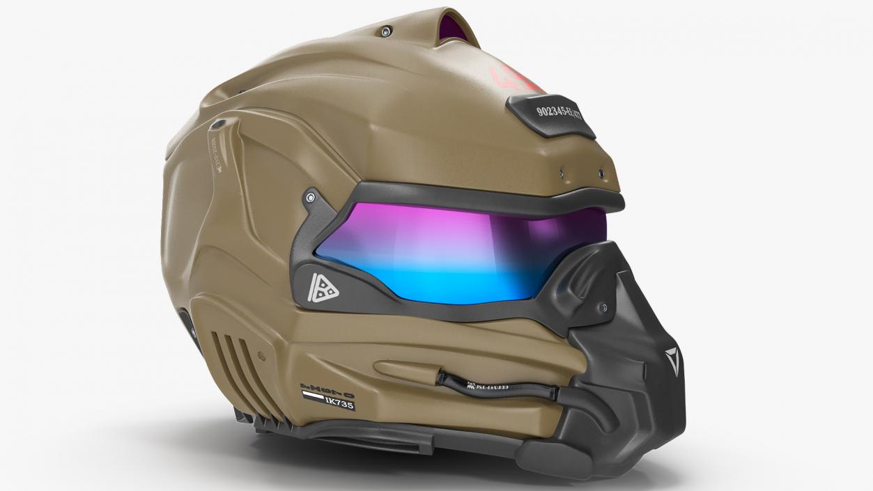 Sci Fi Futuristic Full Helmet 3D model