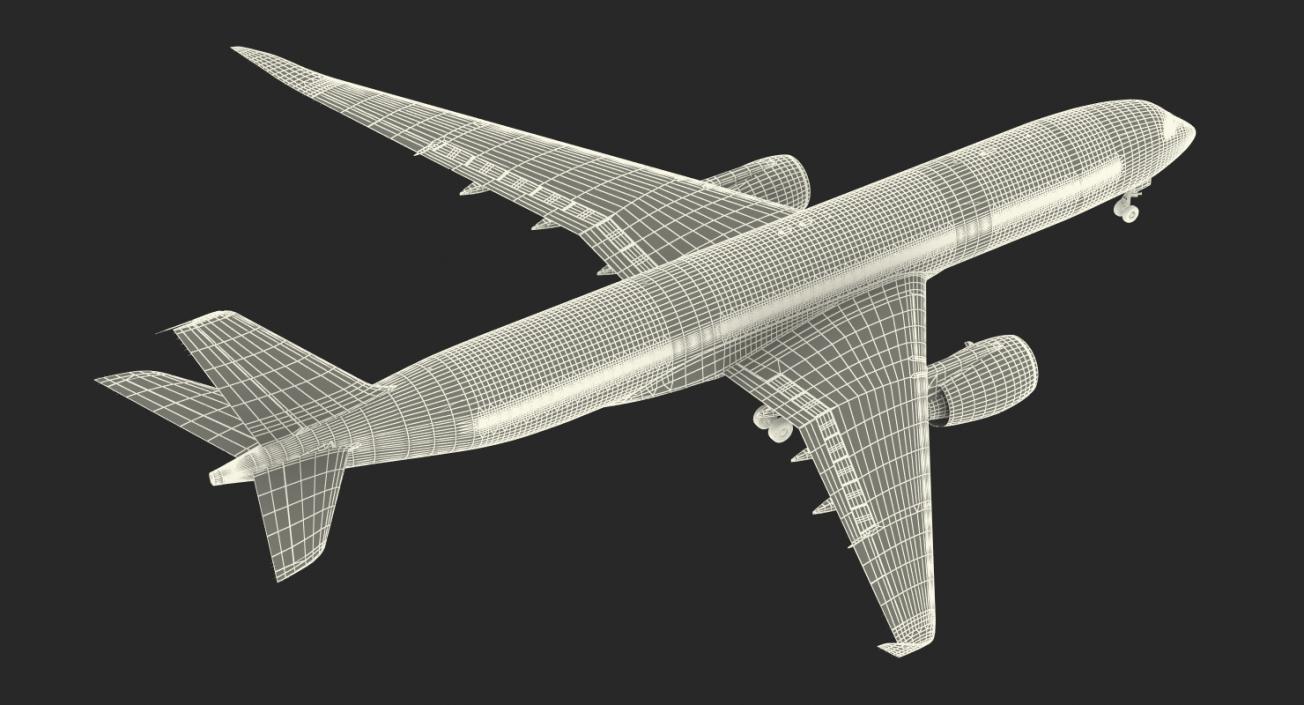 Airbus A350-900 Air France Rigged 3D Model 3D