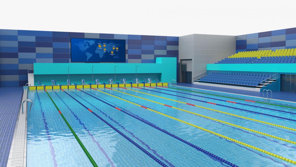 3D Olympic Swimming Pool