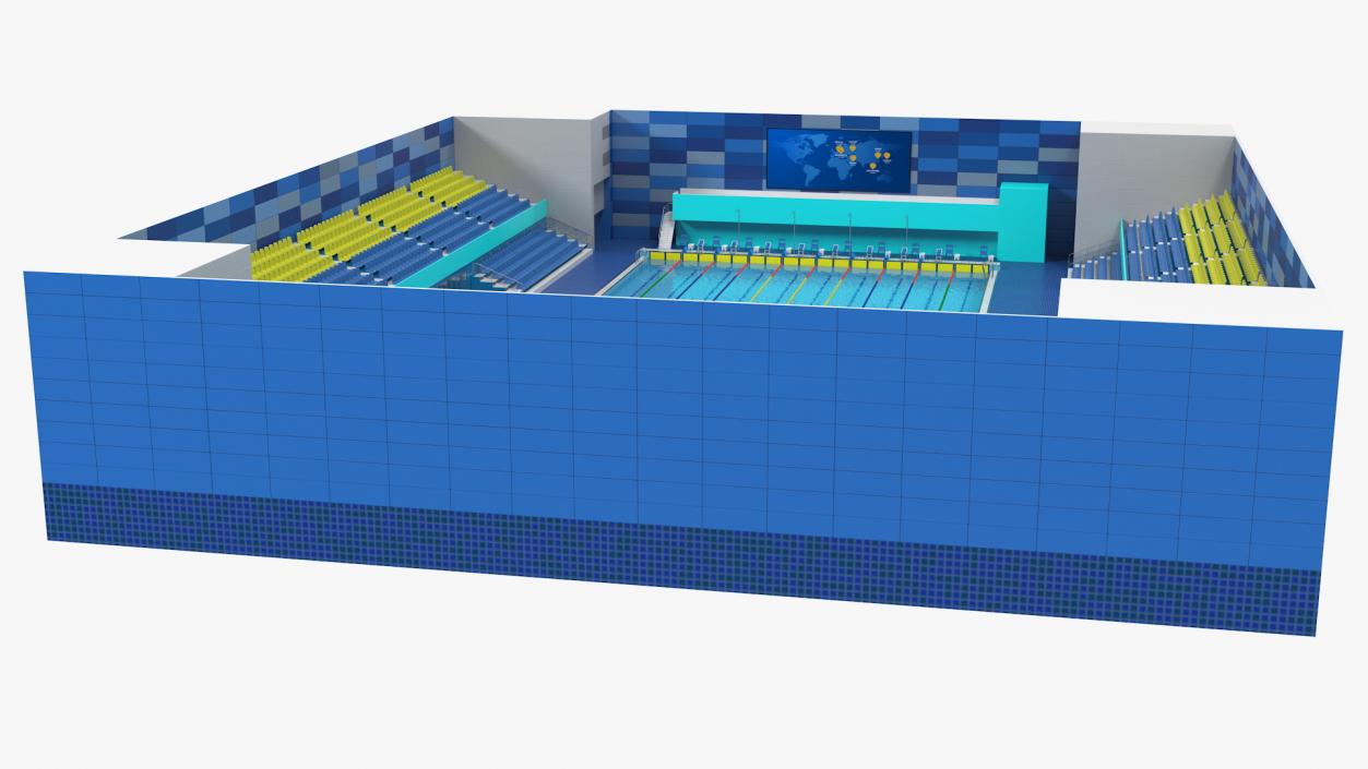 3D Olympic Swimming Pool