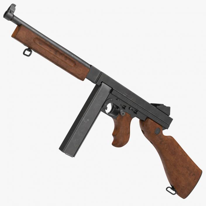 Submachine Gun Thompson M1A1 SMG 3D
